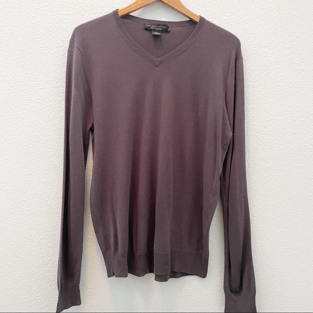 Bloomingdale’s Modal rayon cashmere V neck sweater medium